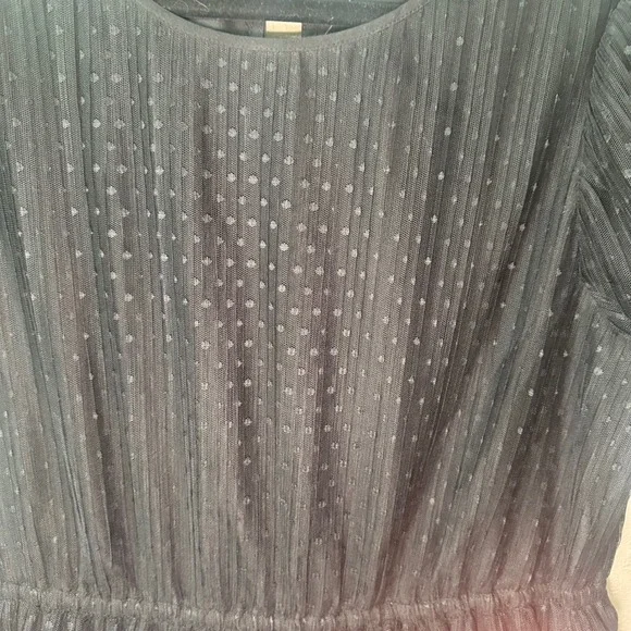 J. Crew Tiered Midi Dress Swiss Dot Black Short‎ Sleeve Size 10 - Picture 3 of 5